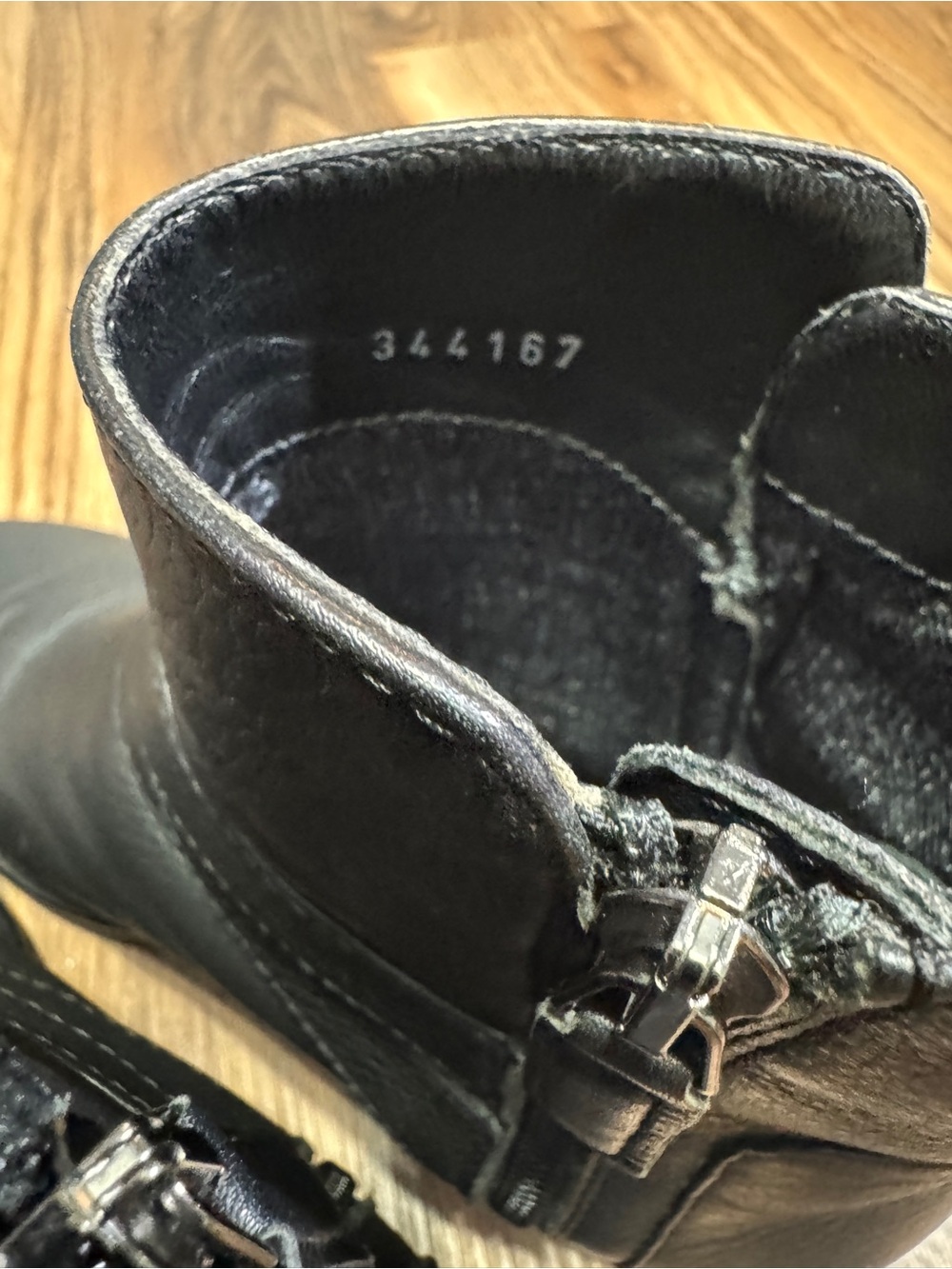 AQUATALIA Bree Black Buckle Waterproof Moto Bootie Sz. 8 - Picture 5 of 10